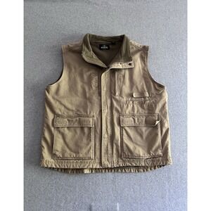 Red‎ Head Men's Fleece Lined Vest Full Zip Utility Multi-pocketed Brown Size XL
